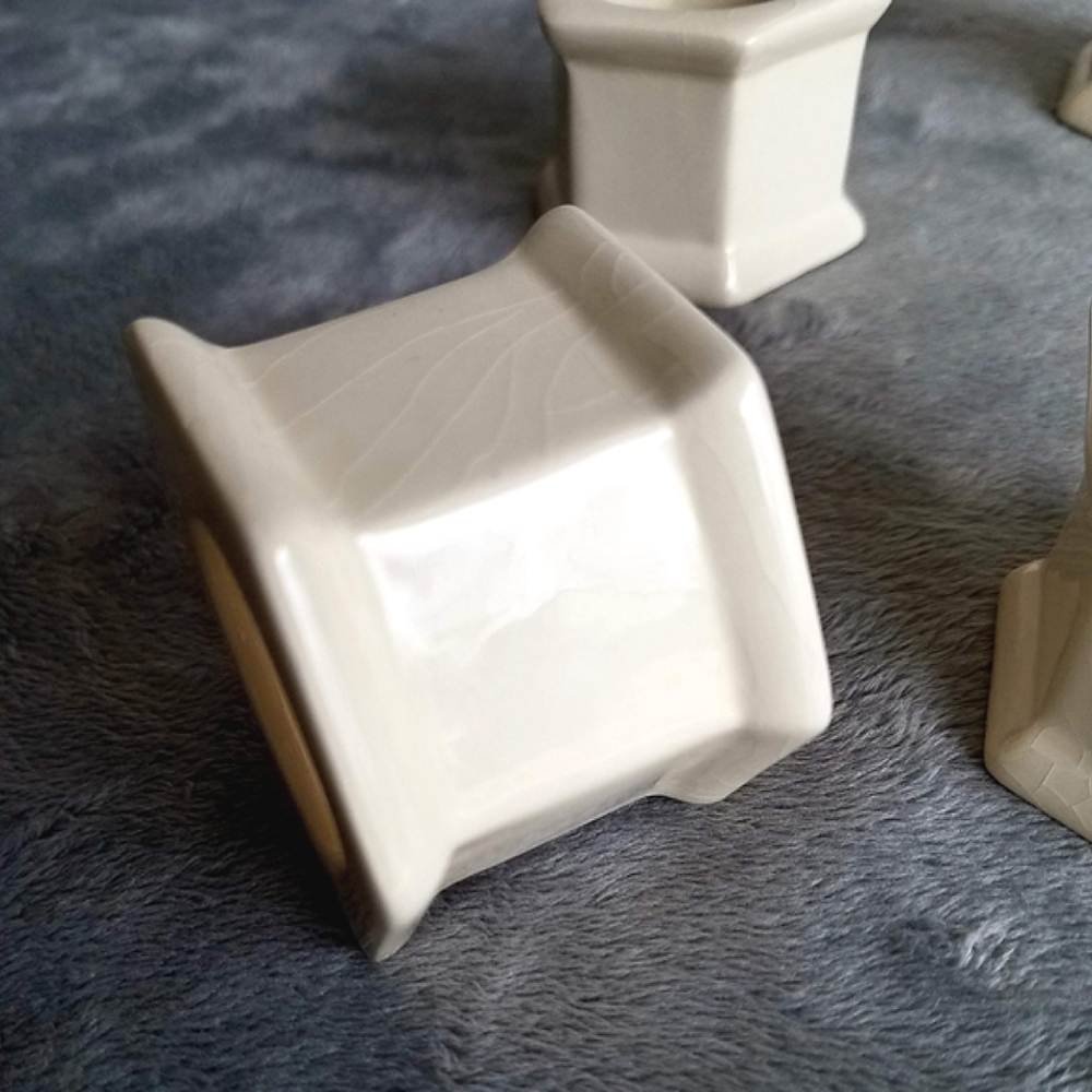 Mid-Century Modern Porcelain French Napkin Rings - Picture 9 of 13